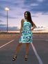 CHACHA Ruffle Knee length PRINTED Dress - D2760